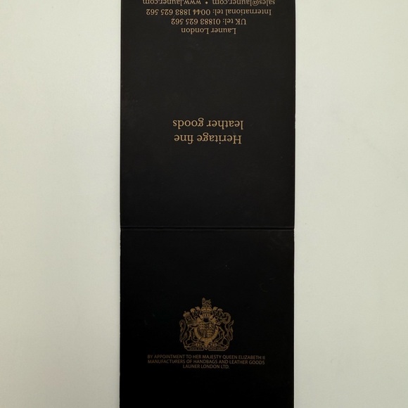 LAUNER • JASMINE Zip Clutch Wallet in Black • Royal Warrant H.M. QUEEN ($735+) - Picture 13 of 16